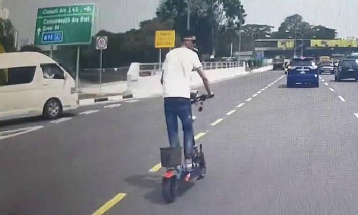 reckless e-scooter rider