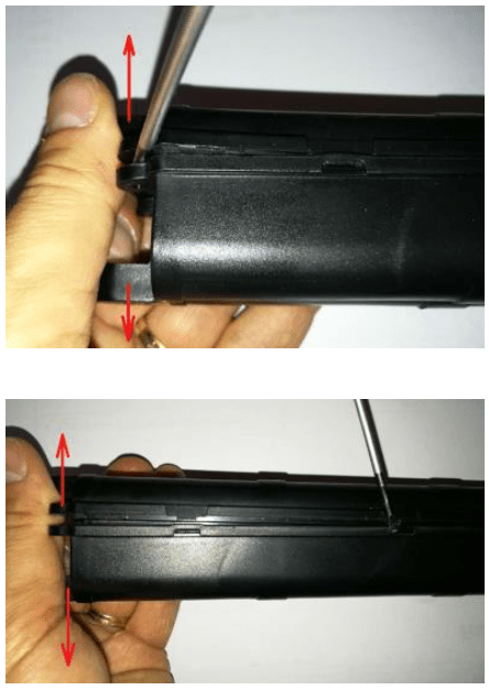 opening up a hard case battery